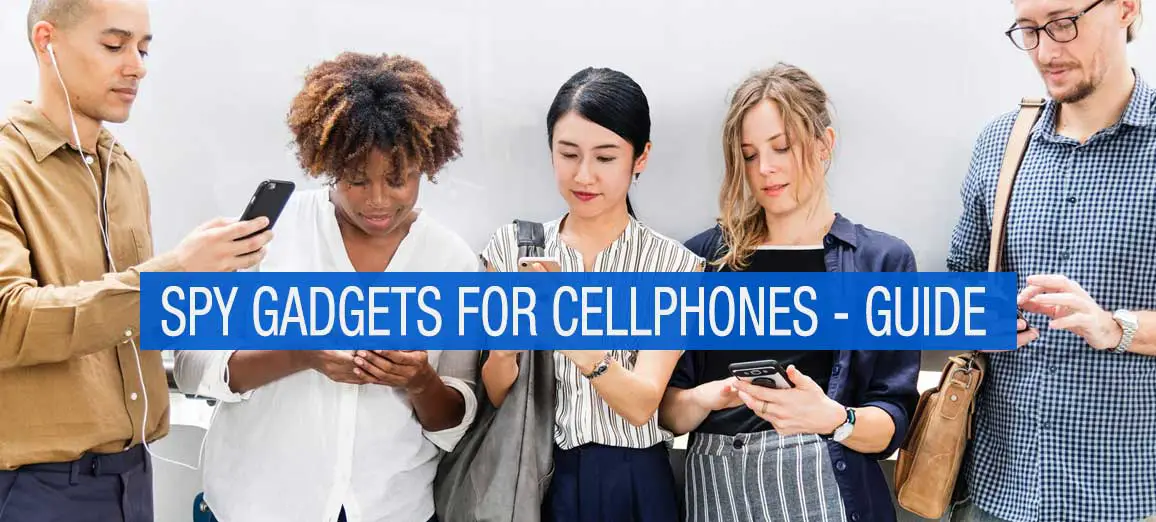 5 persons holding cellphones