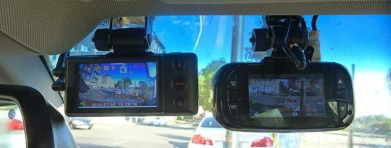 a couple of car dash cams