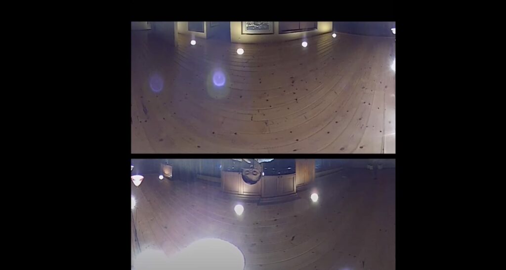 Installing LED light security camera at the correct spot